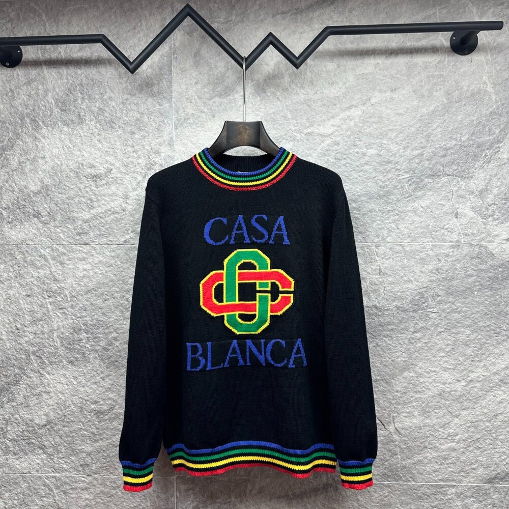 Casablanca Heart Boucle Brand Jumper